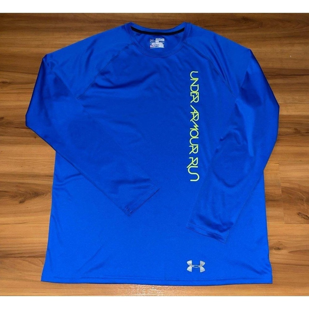 Mens Under Armour Fitted Performance Active Crewneck Workout Top Shirt